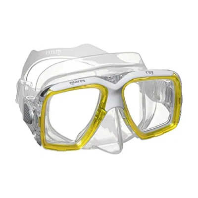Afbeelding van Mares Ray, masker voor volwassenen, uniseks, geel, transparant, transparant