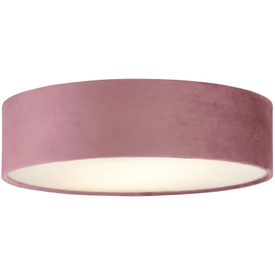 Afbeelding van Searchlight Plafondlamp Drum Pleat 38cm velvet roze 23298 2PI