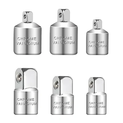 Afbeelding van dopsleuteladapter, 6 delige adapterset dopsleuteladapterset, voor ratels 1/4 naar 3/8, 3/8 1/4, 1/2 dopsleutels moersleutel