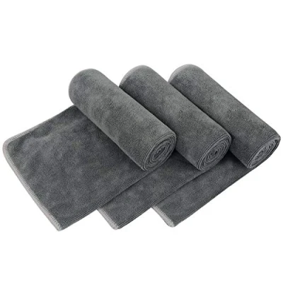 Afbeelding van Microvezelhanddoek, grijze sporthanddoek, superabsorberend, sneldrogend, fitnesshanddoek, perfecte gymhanddoek, strandhanddoek, reishanddoek en badhanddoeken, 35 cm x 75 cm, 3 stuks