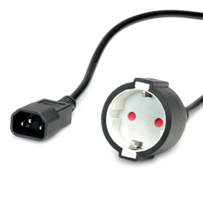Afbeelding van VALUE stroomkabel, C14 connector naar CEE7/3 female, max 10A (2300W), for UPS only, zwart, 0,3 m