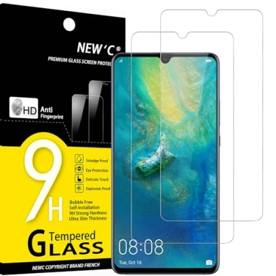Afbeelding van NEW&#039;C 2 Stuks, Screen Protector voor Huawei Mate 20, Gehard Glass Schermbeschermer Film 0.33 mm ultra transparant, resistent