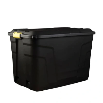 Afbeelding van STRATA Heavy Duty Opbergbox met wielen 190 liter, 100x59x66cm zwart
