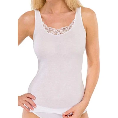 Afbeelding van SCHIESSER selected! premium singlet (1 pack) dames hemd wit Maat: 40