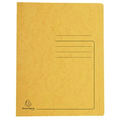 Afbeelding van Exacompta Pressboard Flat Bar Files, A4 Geel, Pack 25