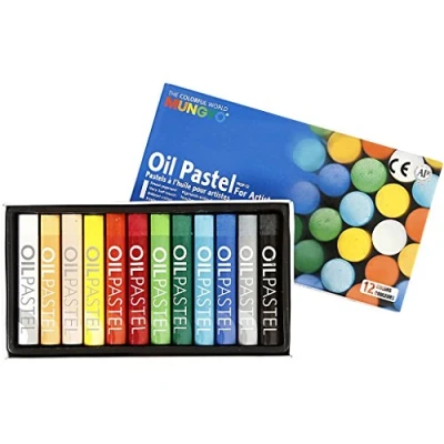 Afbeelding van Olie Pastel, dikte 11 mm, L: 7 cm, asstd kleuren, 12asstd