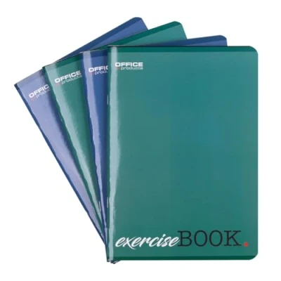Afbeelding van OFFICER PRODUCTS Schoolboek/formaat A5, 96/96 vellen, gelinieerd, gemengd, verpakking van 4 stuks, set gesorteerde motieven, voor jonge mensen en kinderen, met rand, witte kaarten