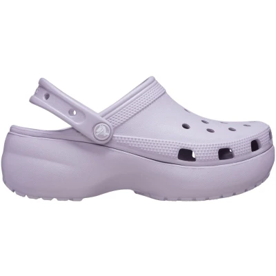 Afbeelding van Crocs Classic Platform Muiltjes met hak, Dames, Maat: 42/43, Mauve mist Kunststof