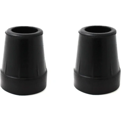 Afbeelding van Krukdoppen 22 mm Zwart Set van 2