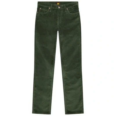 Afbeelding van Lee Herenjeans met ritssluiting, regular straight fit, rechte pijp, groen (olive night), 36W / 30L