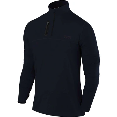 Afbeelding van TCA Men&#039;s Fusion Pro Quickdry Long Sleeve Half Zip Running Shirt Navy Blazer/Navy Blazer, XX Large