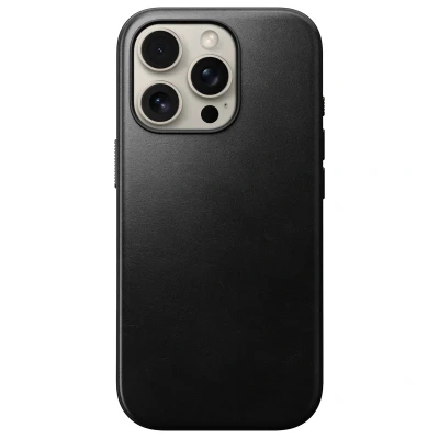 Afbeelding van Nomad Modern Leather Case iPhone 16 Pro Black Horween