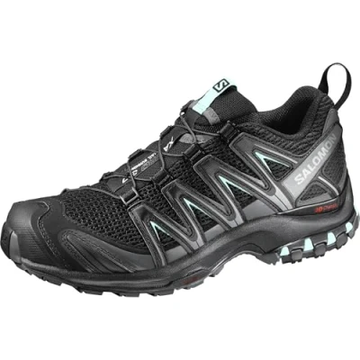 Afbeelding van SALOMON Xa Pro 3d W dames Trail Hardloopschoenen, zwart magneet Fair Aqua, 38 2/3 EU