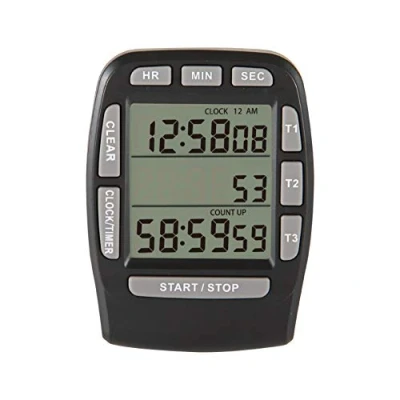 Afbeelding van Runleader kookwekker, baktimer, digitale kookwekker met aftellende/optellende timer magnetische achterkant (RL KT001 BLACK)