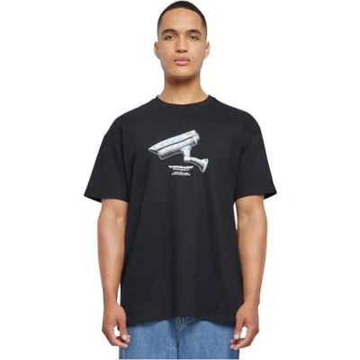 Afbeelding van Upscale by Mister Tee CCTV Oversize Tshirt print, Heren, Maat: XS, Black