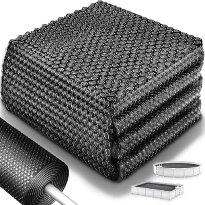 Afbeelding van tillvex® Premium Pool zonnezeil, 400 µm, rond, diameter 549 cm, op maat te snijden, zwembadverwarming, zwembadzonnezeil voor waterverwarming