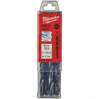 Afbeelding van Metaalboor Hss R 10 X 133 Mm (10 Stuks)