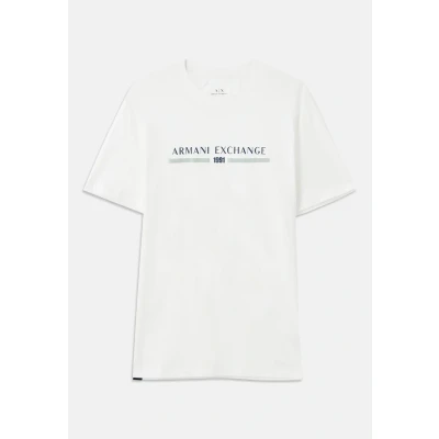 Afbeelding van Armani Exchange Tshirt print offwhite, Heren, Maat: XS, Off white