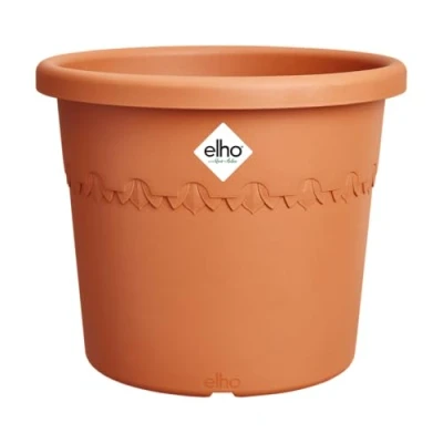Afbeelding van Elho Algarve Cilindro 48 Bloempot voor Buiten 100% Gerecycled Plastic Ø x H 29 cm Terra