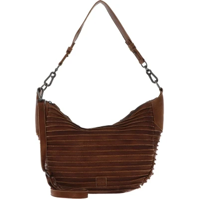 Afbeelding van FREDsBRUDER Leren Schoudertas Riffel Flowow Shoulderbag Iced Coffee Bruine