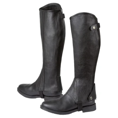 Afbeelding van Covalliero Chaps Elasto Leder Zwart maat S