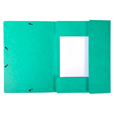 Afbeelding van Scotten Elastomap + 3 kleppen in gewafeld glanskarton 425g/m² A4 Groen