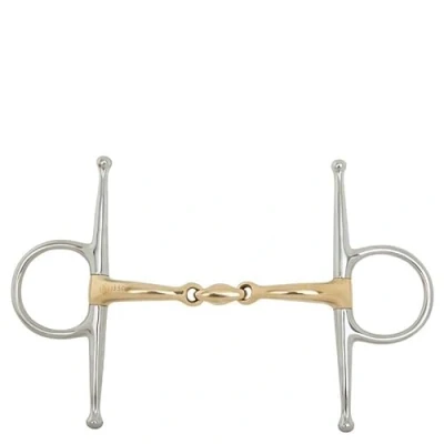 Afbeelding van BR Dubbel Gebroken Kneveltrens Soft Contact 14 mm Scharen 165 13,5 Zilver/goud Geel