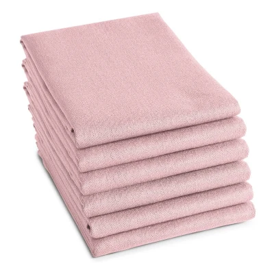 Afbeelding van Theedoek DDDDD Logo Pastel Pink (Set van 6)