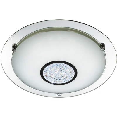 Afbeelding van Searchlight Lighting Geïntegreerde LED Badkamer Flush Ceiling Chrome, Mirror IP44