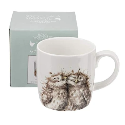 Afbeelding van Portmeirion Home &amp; Gifts MMMR4020 XD Wrendale The Twits (Owl) Enkele mok, Bone China, meerkleurig, 9,2 x 12,5 9,3 cm