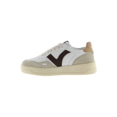 Afbeelding van Victoria Shoes Sneakers laag, Dames, Maat: 44, Taupe Leer en textiel
