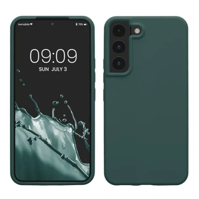 Afbeelding van kwmobile telefoonhoesje compatibel met Samsung Galaxy S22 hoesje Zachte case voor smartphone Back cover in blauwgroen