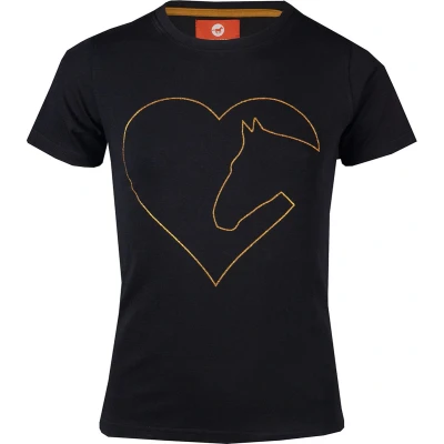 Afbeelding van Red Horse T Shirt Toppie Kinderen Zwart/Rose 164