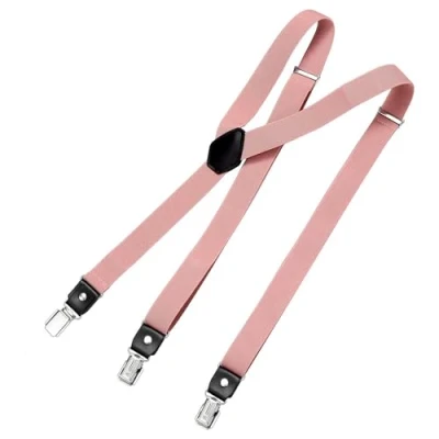 Afbeelding van DonDon smalle bretels 2,5 cm 3 Y vormige clips elastisch en in lengte verstelbaar verschillende uitvoeringen Roze