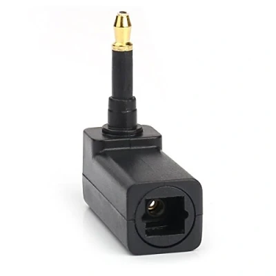 Afbeelding van Toslink Vrouwelijke naar Mini Male Fiber Optic Adapter met 90 hoek bocht, Digital Audio