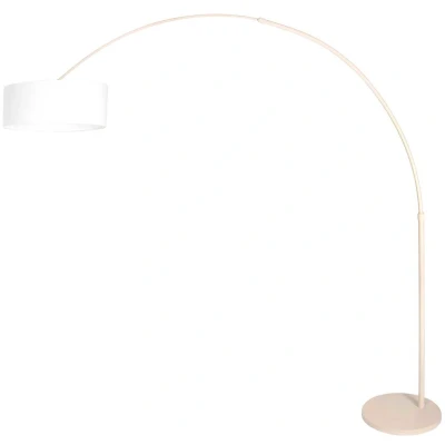 Afbeelding van Steinhauer Booglamp Sparkled Light crème met kap wit Ø 50cm 4316CR