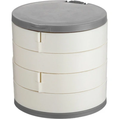 Afbeelding van Bodybite Draaibare Sieradendoos Juwelendoos Sieradenhouder Sieraden Organizer Juwelenkistje Wit LUKSORA