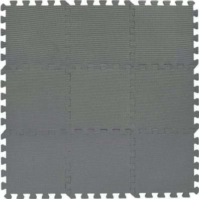 Afbeelding van BabyDan Speelkleed Speelmat Tegels Foam concrete Grijs 90 x cm Voor binnen en buiten
