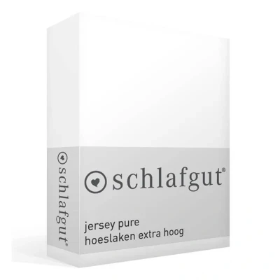 Afbeelding van Schlafgut Jersey Pure hoeslaken extra hoog 1 persoons (90/100x190/220 cm) Wit