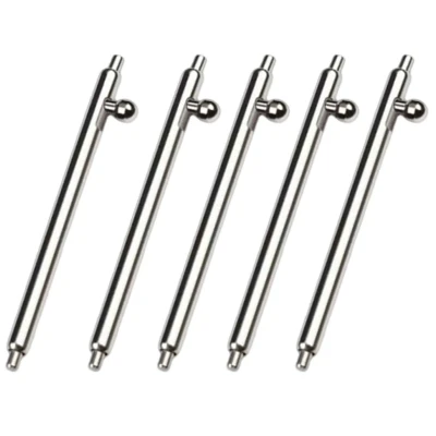 Afbeelding van Veerstaaf van roestvrij staal Horlogebandconnector met ontgrendelingsknop Horlogemakergereedschap voor horloges, armbanden 5 stuks 22 mm