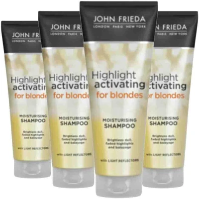 Afbeelding van 4x John Frieda Sheer Blonde Highlight Activating Brightening Shampoo 250 ml