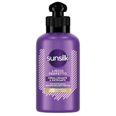 Afbeelding van Sunsilk, Perfecte, gladde ontwarrende crème, langdurige gladmakende zonder uitspoelen, Active Fusion formule met arganolie, zijdeproteïne en biotine, 200 ml
