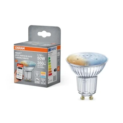 Afbeelding van OSRAM SMART+ LED spot PAR16, GU10 reflector, instelbaar wit, dimbaar, Matter via wifi, bedienbaar app, Alexa, Google en Apple