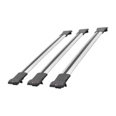 Afbeelding van accessorypart FLY Model Dakdrager bagagedrager compatibel met Dacia Duster 2 (HM) 2018 2024 Spoorstaven Grijs Aluminium 3 Staven