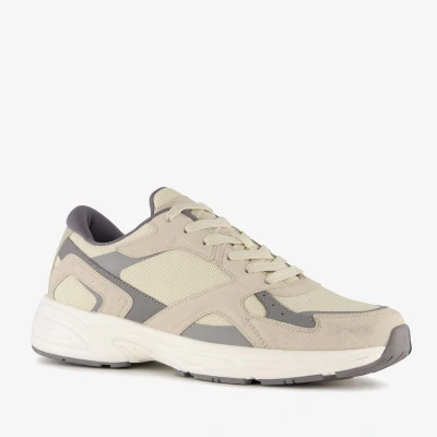Afbeelding van Blue Box heren dad sneakers beige grijs Maat 43 Uitneembare zool
