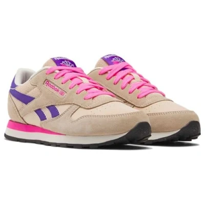 Afbeelding van Reebok Klassiek leer uniseks kind Schoenen, Tapioca Atomicpink Solarpurple, 36 EU