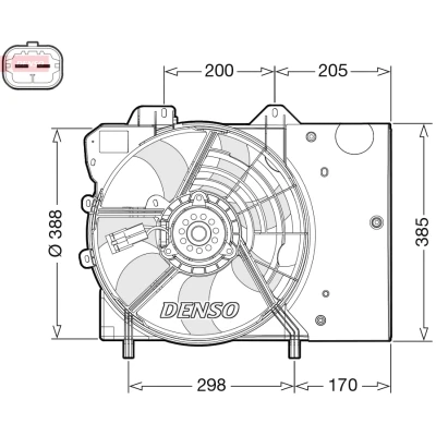 Afbeelding van Denso Ventilatorwiel motorkoeling DER21024