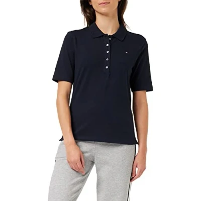 Afbeelding van Tommy Hilfiger REG SS Poloshirt, Dames, Maat: XS, Marine