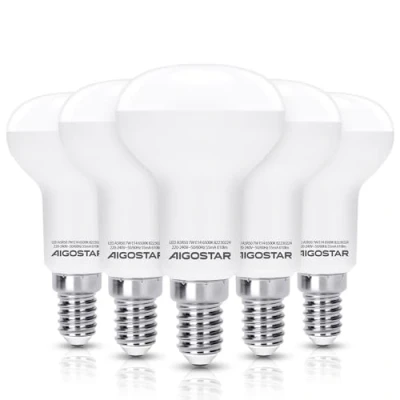 Afbeelding van Aigostar Reflectorlamp E14 R50 spiegellamp LED 7W=45W gloeilamp, daglichtwit 6500K, 610 Lumen, Set van 5 stuks