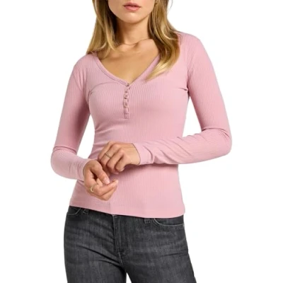 Afbeelding van Lee Henley Longsleeve, Dames, Maat: 36, Pretty plum